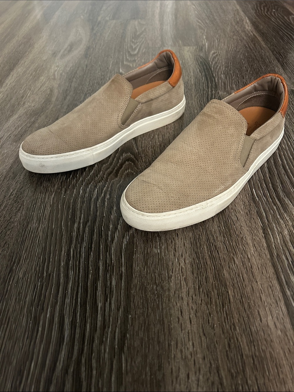 Good Man Brand Men’s Perforated Suede Slip-on Sneakers - Picture 4 of 8